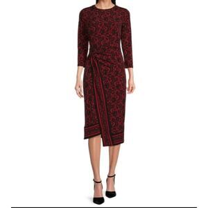 MICHAEL KORS faux wrap dress, NWT, Size L, 3/4 sleeve